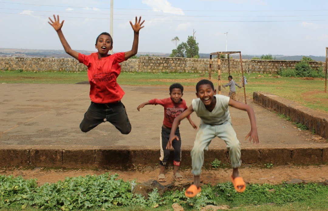 Children learn life skills, communication and form bonds with each other as part of the ST.RE.AM project, Ethiopia.