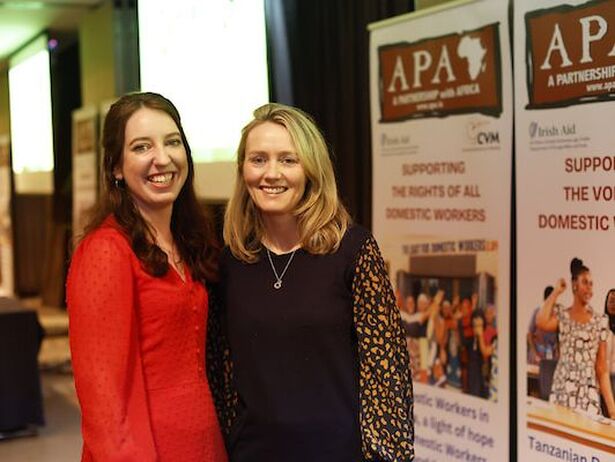 ​Carmel Nolan and Catherine Foley (Office Volunteers). Photograph: Julien Behal
